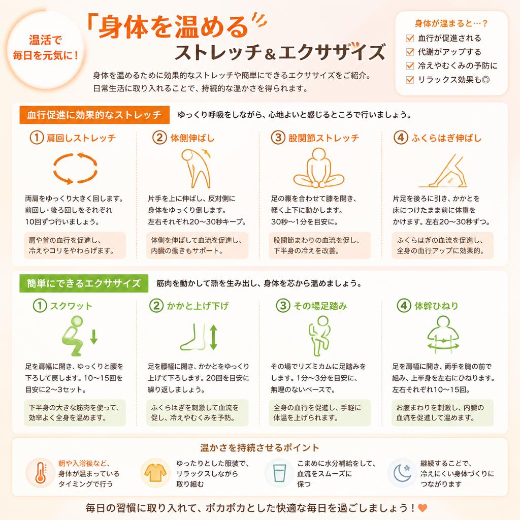 ストレッチで体をほぐす