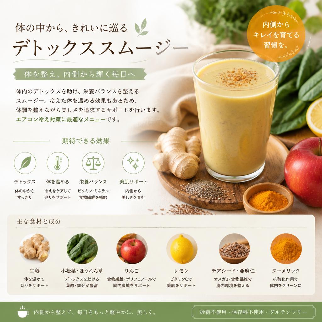 デトックススムージーで内側からキレイに！