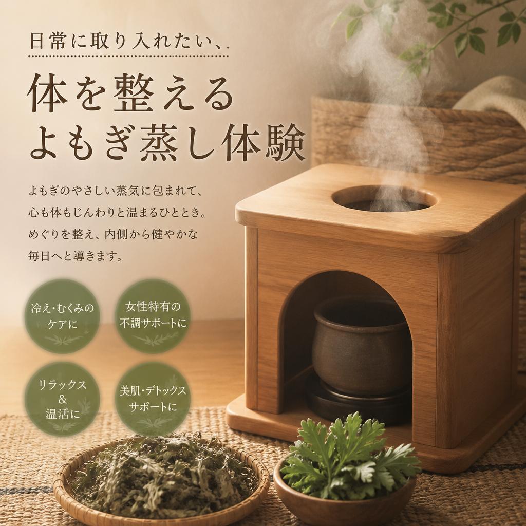 日常に取り入れたい、体を整えるよもぎ蒸し体験