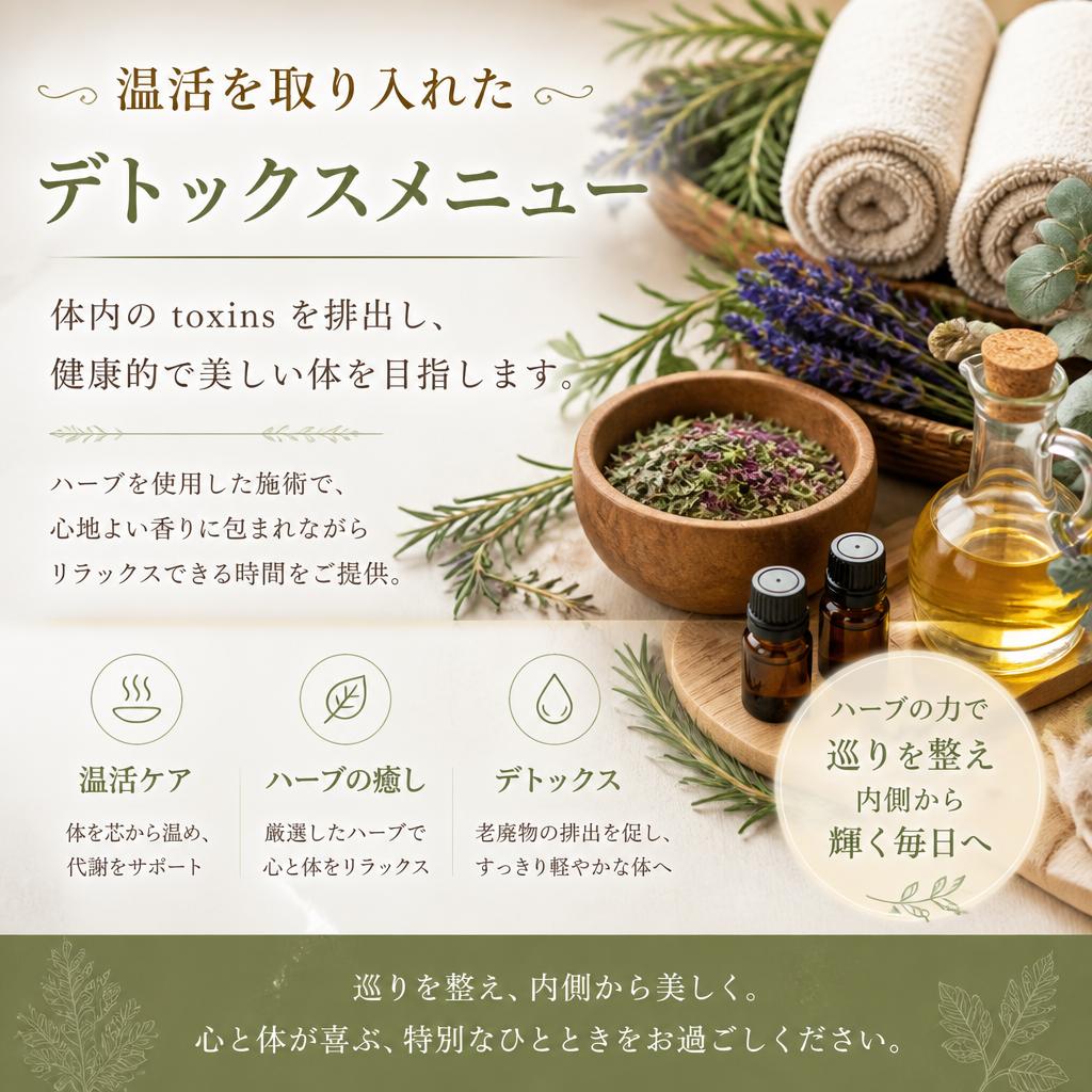 デトックスメニューで内側からキレイに