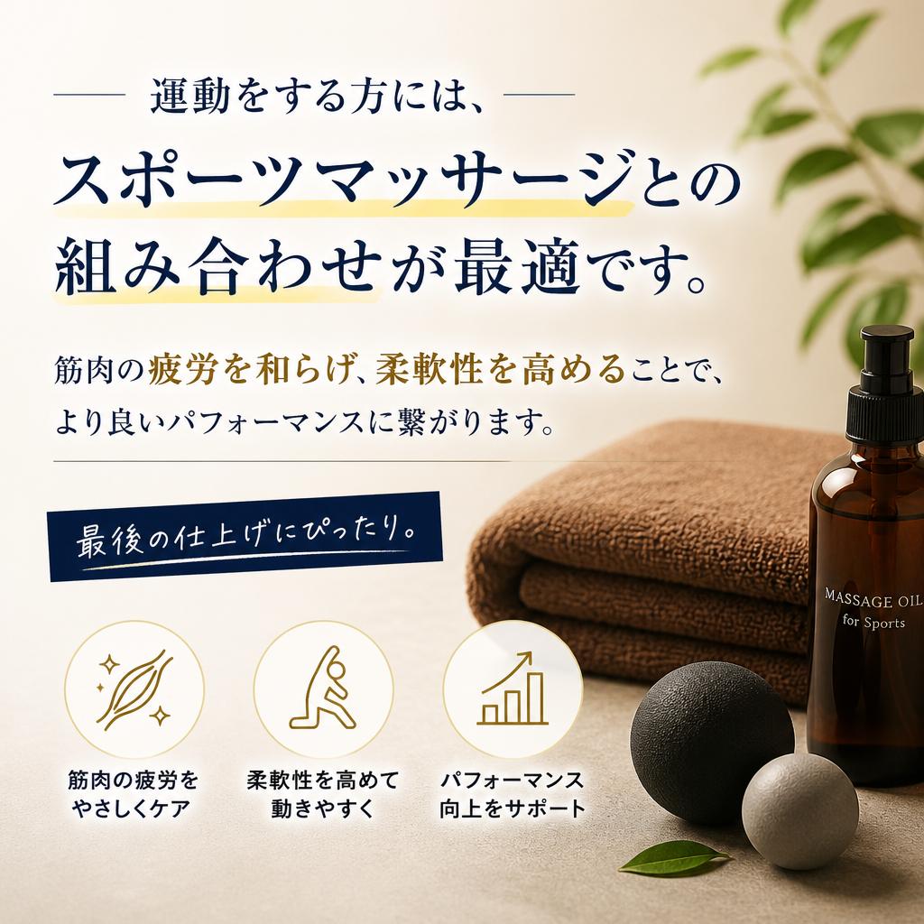 スポーツマッサージとの組み合わせ