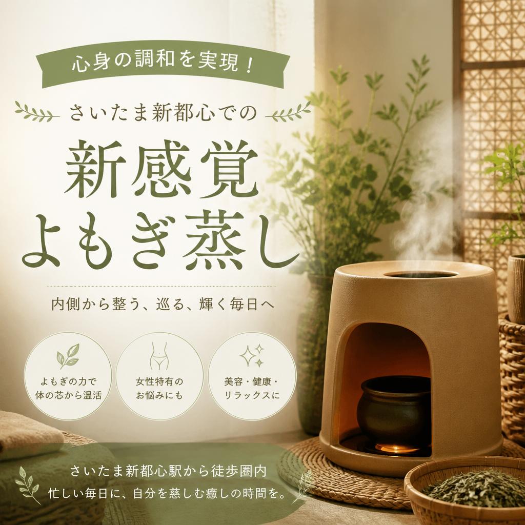 心身の調和を実現！さいたま新都心での新感覚よもぎ蒸し