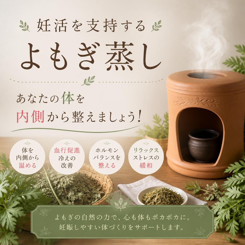 妊活を支持するよもぎ蒸しで、あなたの体を内側から整えましょう！
