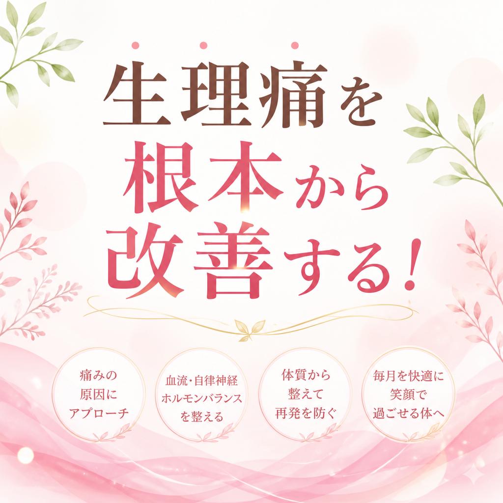 生理痛を根本から改善する！