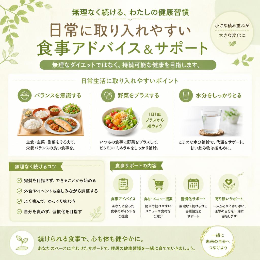 食事制限に頼らないサポート