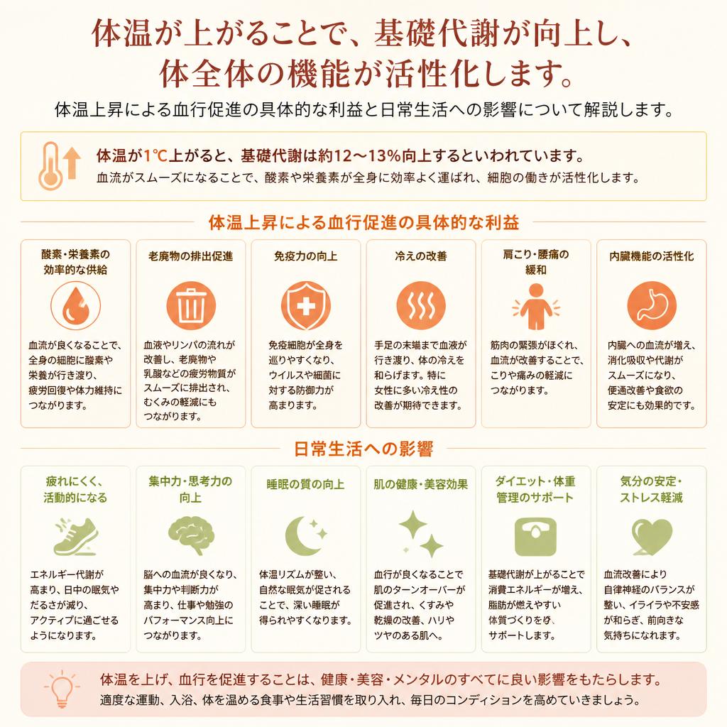 体温上昇がもたらす健康効果