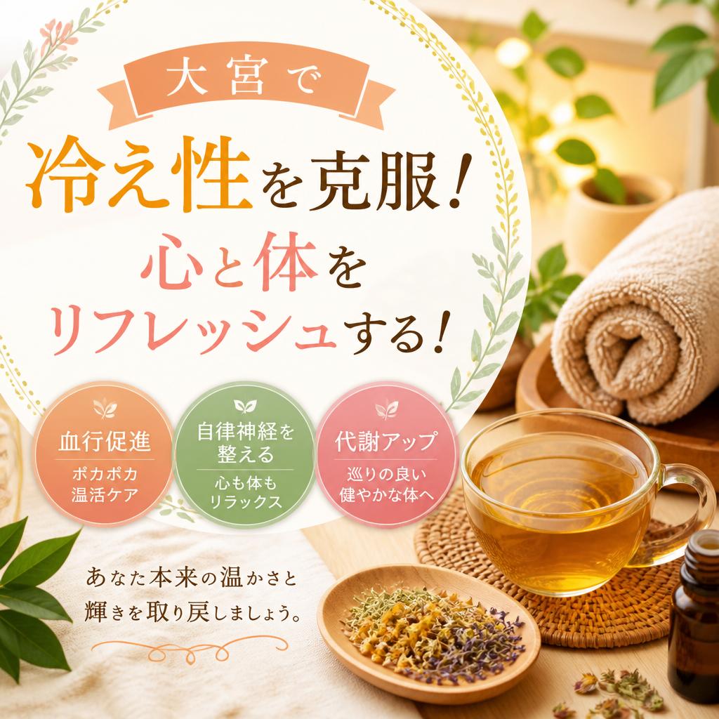 大宮で冷え性を克服！心と体をリフレッシュする！