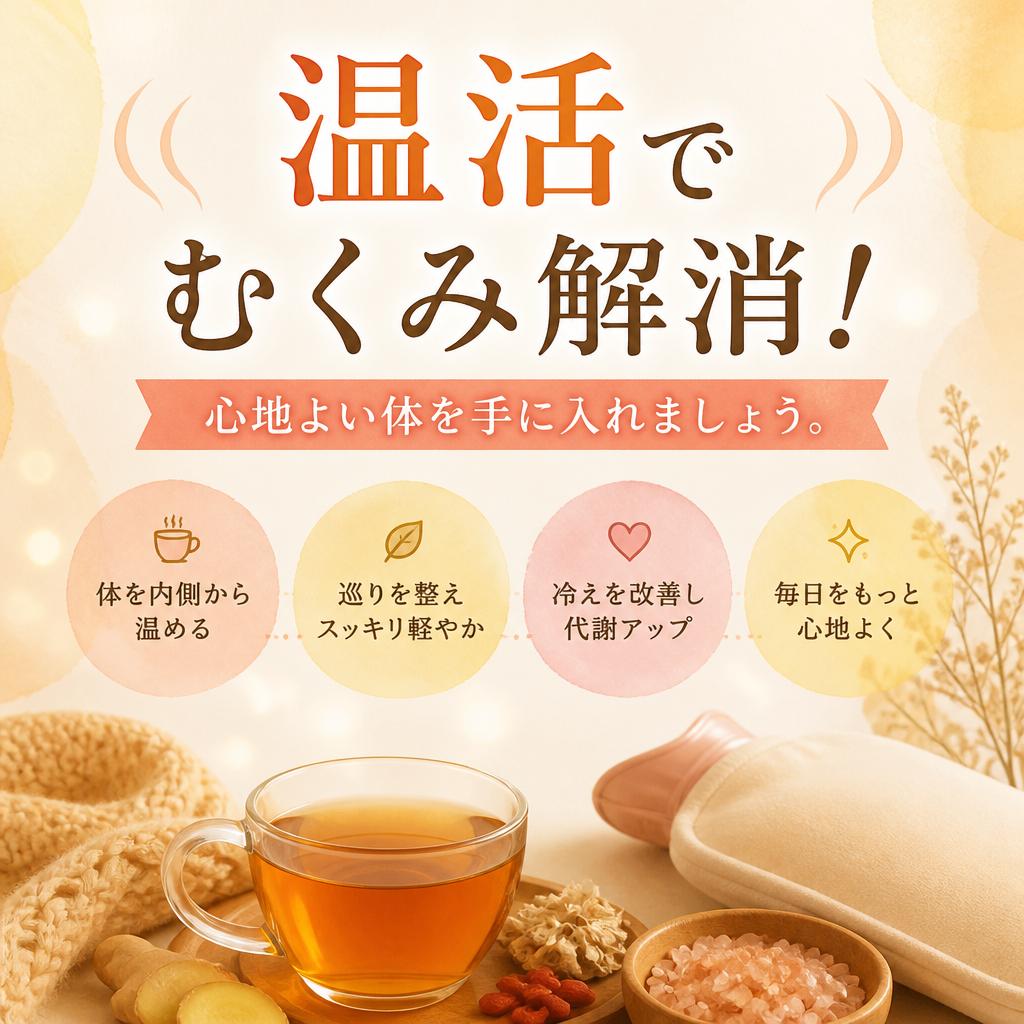 温活でむくみ解消！心地よい体を手に入れましょう。