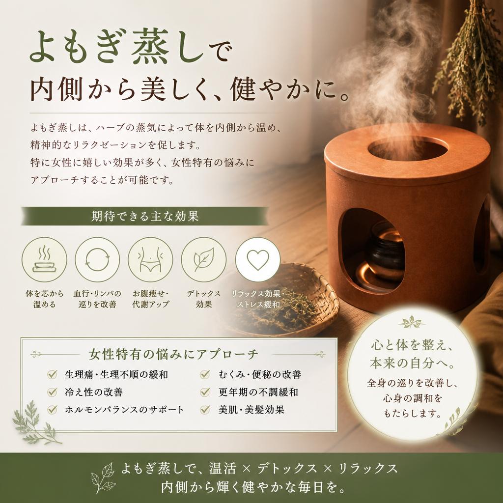 よもぎ蒸しの力