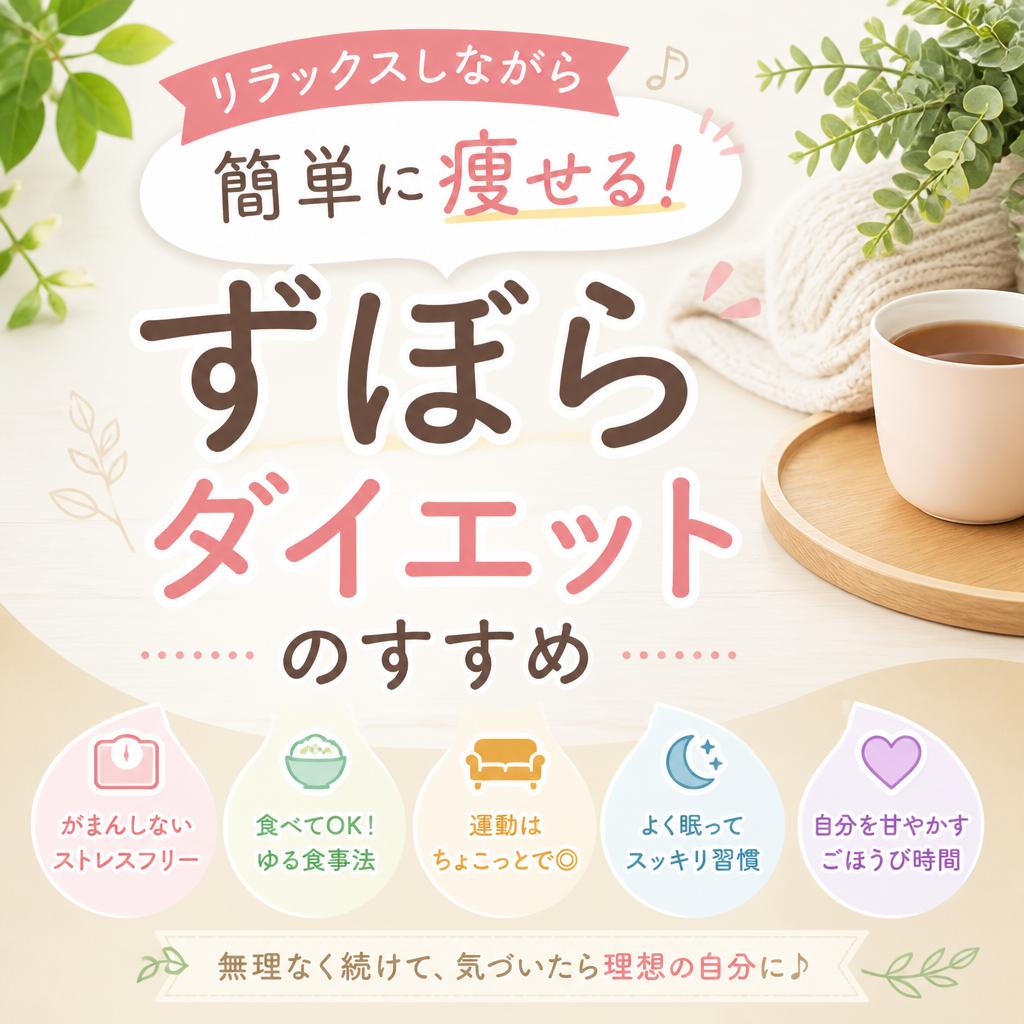 リラックスしながら簡単に痩せる！ずぼらダイエットのすすめ