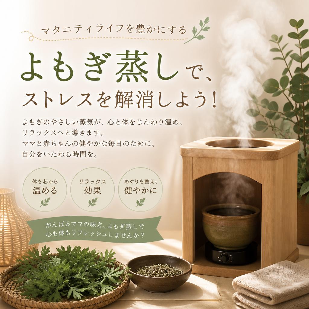 マタニティライフを豊かにするよもぎ蒸しで、ストレスを解消しよう！