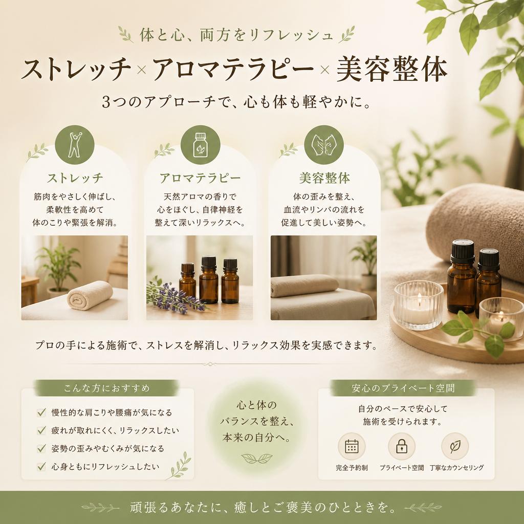 リラックスも追求したメニュー