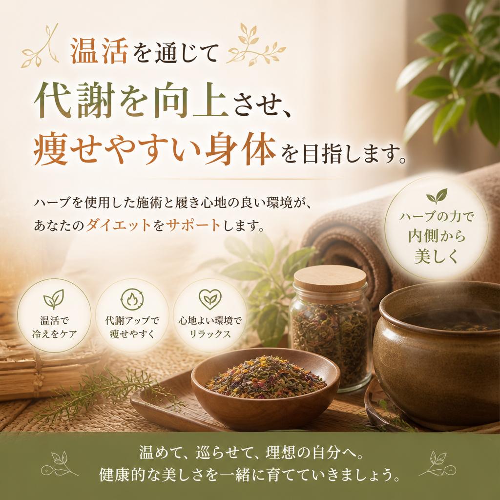 代謝アップで痩せやすい身体へ