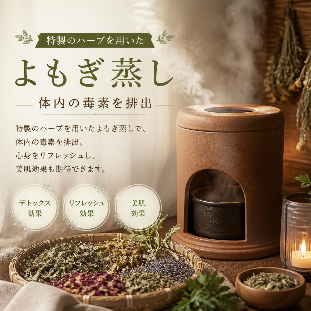 よもぎ蒸しでデトックス