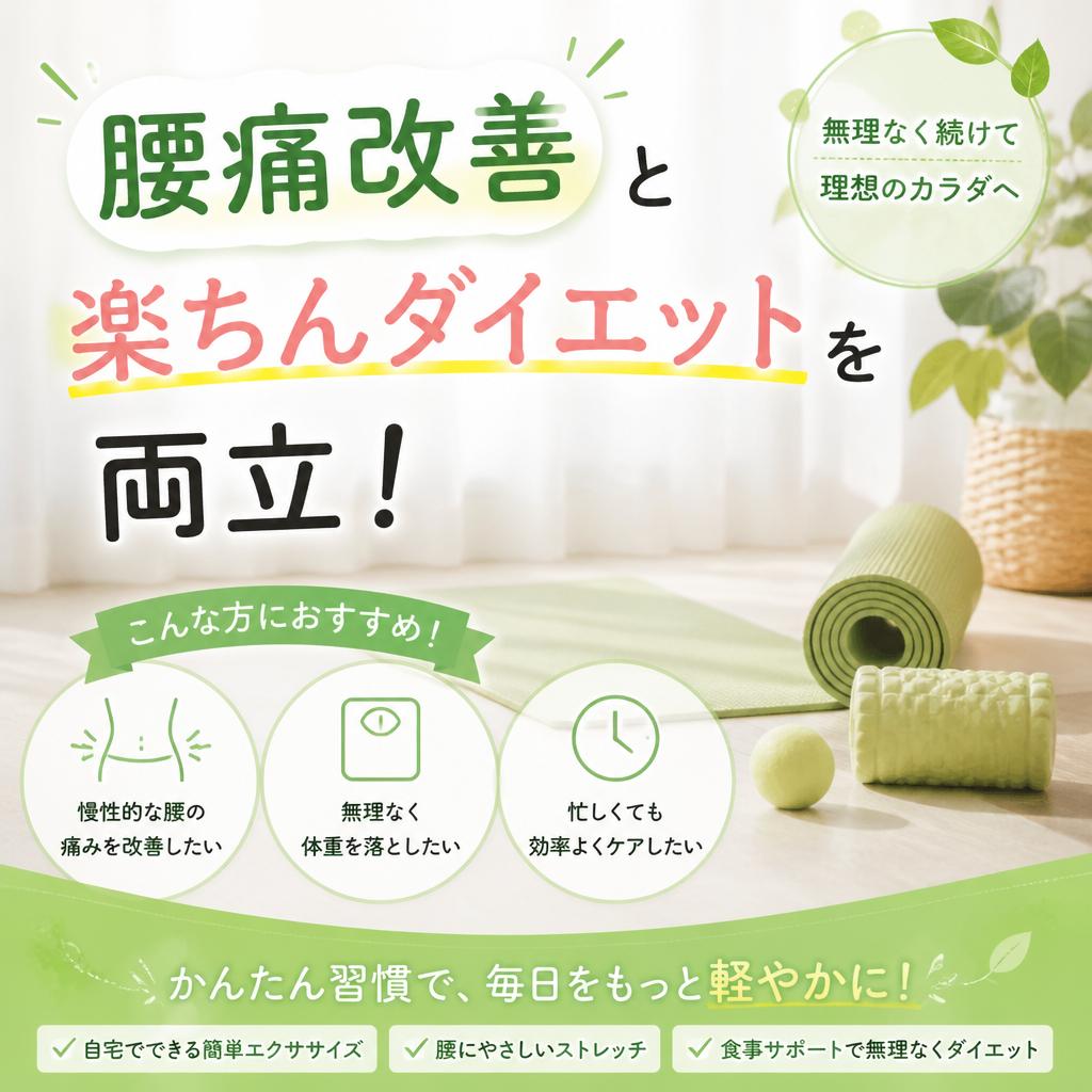腰痛改善と楽ちんダイエットを両立！