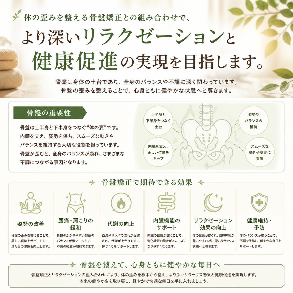 4. 骨盤矯正とのコラボレーション
