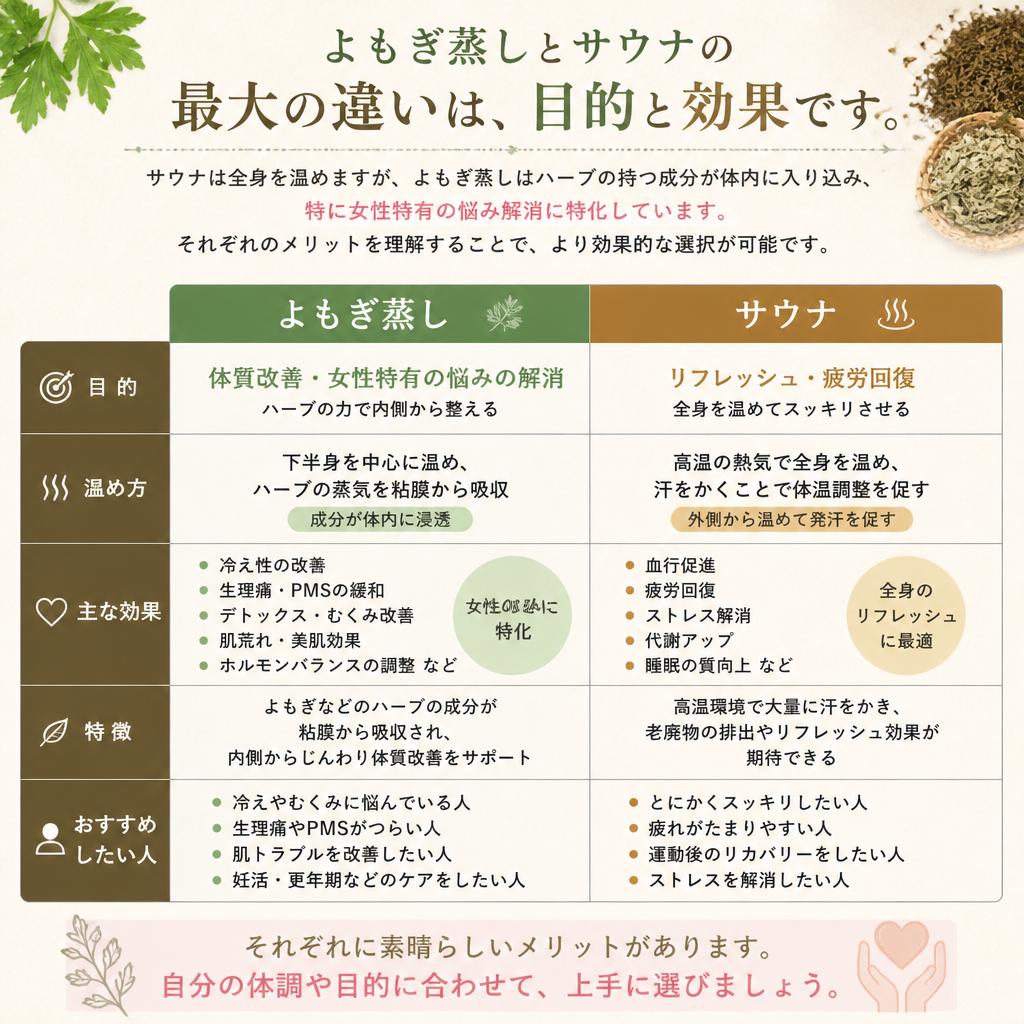 サウナとの違いは？