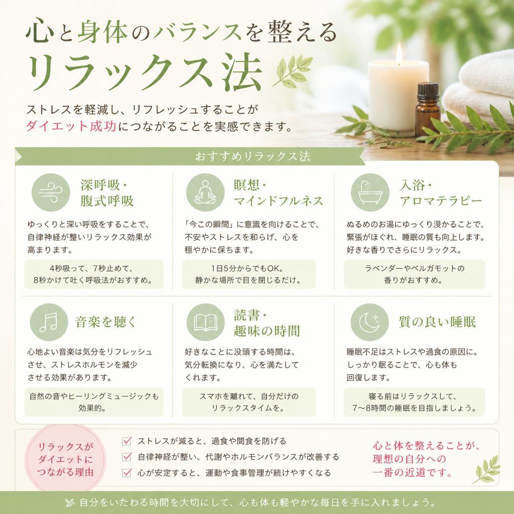リラックス法で心身を整える