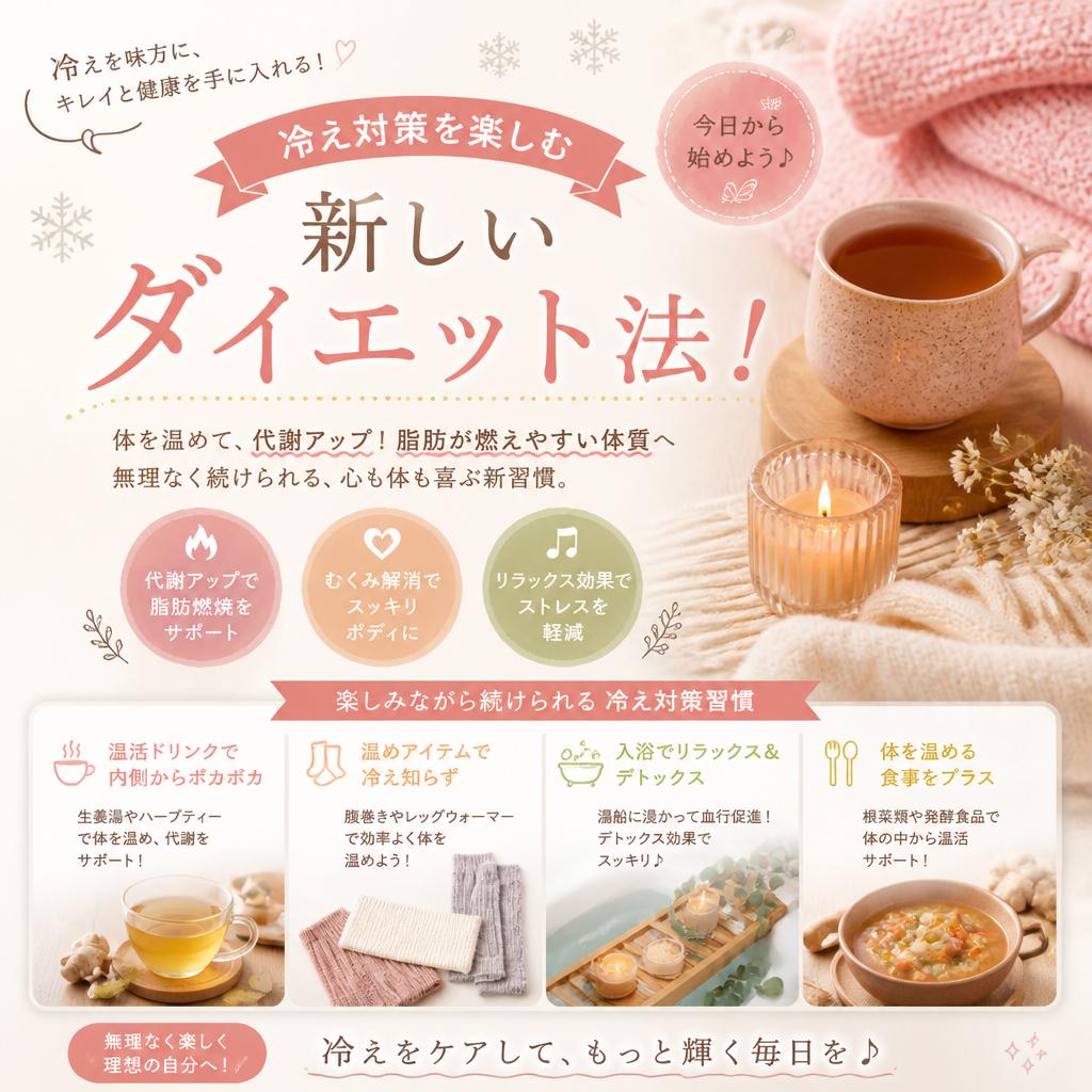 冷え対策を楽しむ新しいダイエット法！