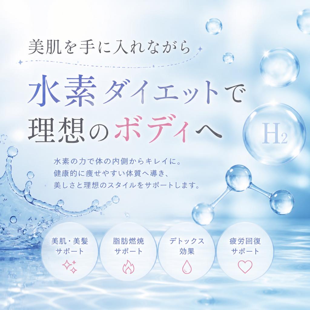 美肌を手に入れながら水素ダイエットで理想のボディへ