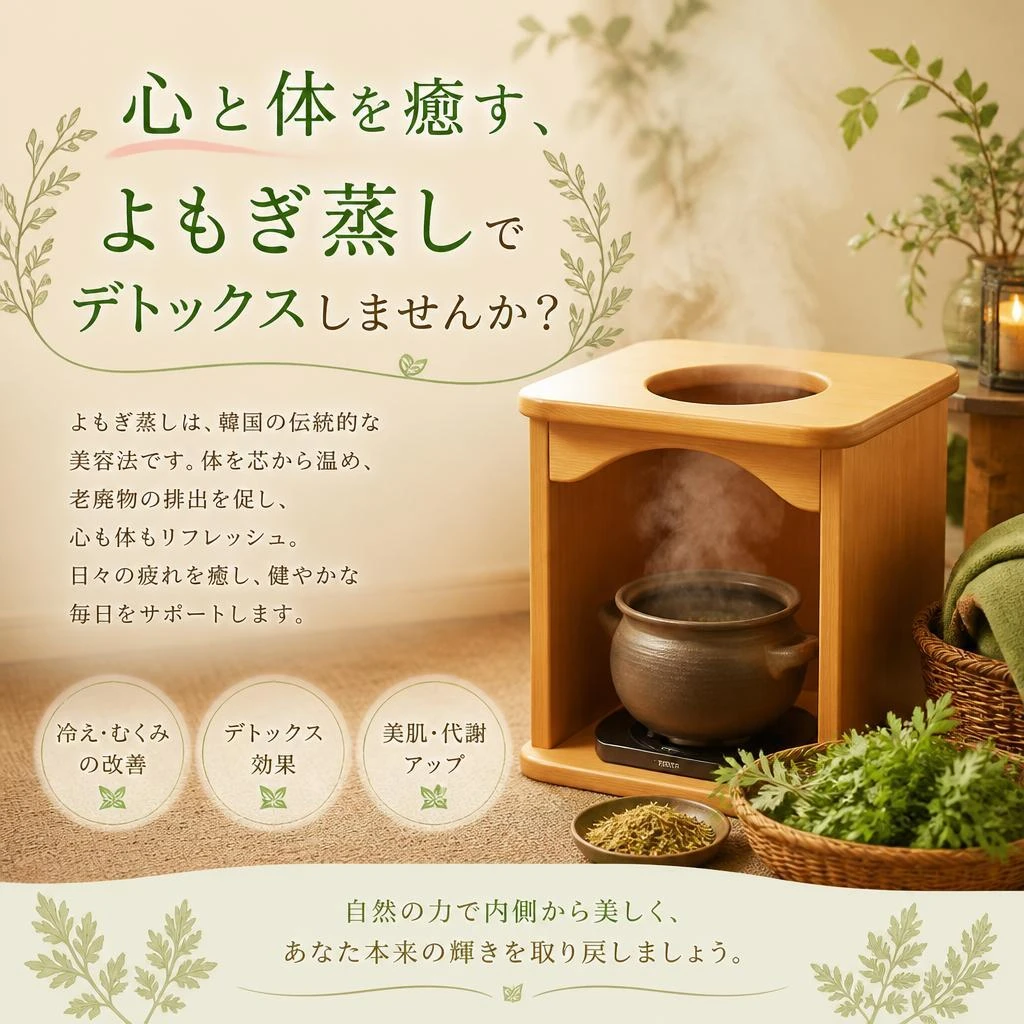 心と体を癒す、よもぎ蒸しでデトックスしませんか？