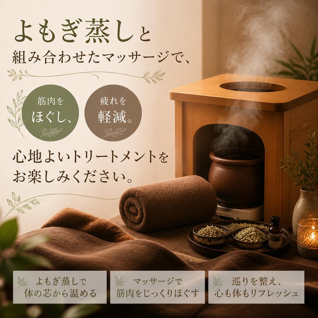 マッサージでさらにリフレッシュ