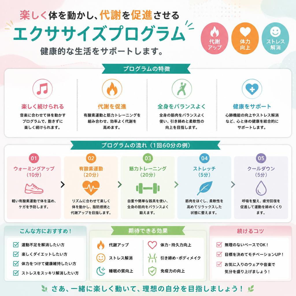 エクササイズで代謝UP！
