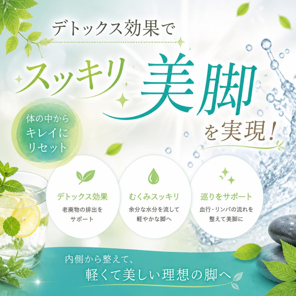 デトックス効果でスッキリ美脚を実現！