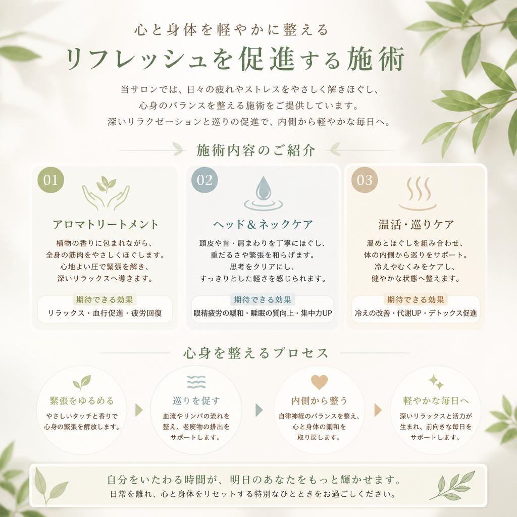 心をリフレッシュする施術