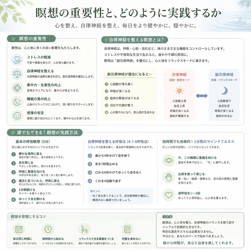 瞑想で心を整える