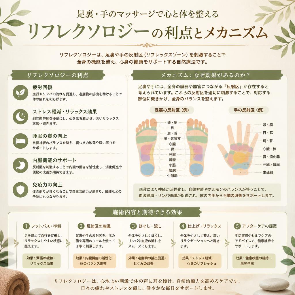 リフレクソロジーで身体を癒す