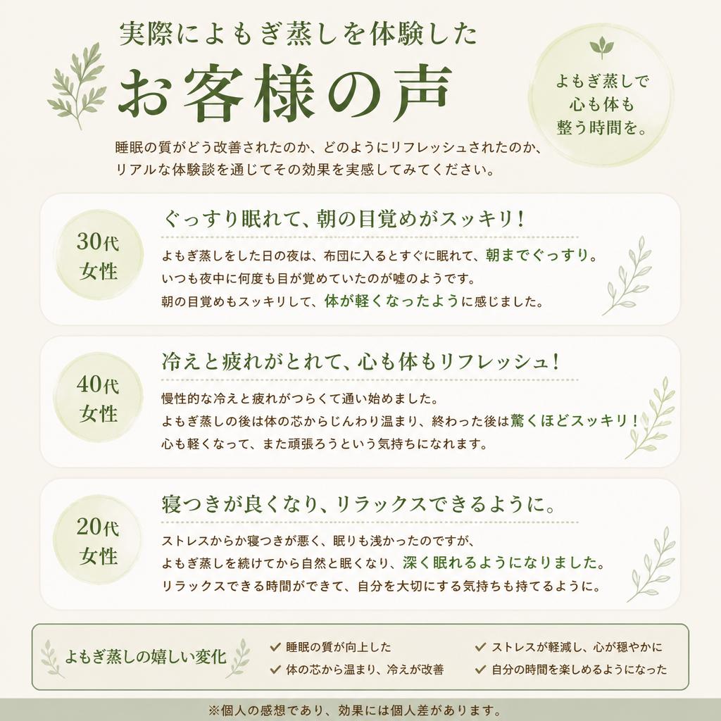 お客様の体験談