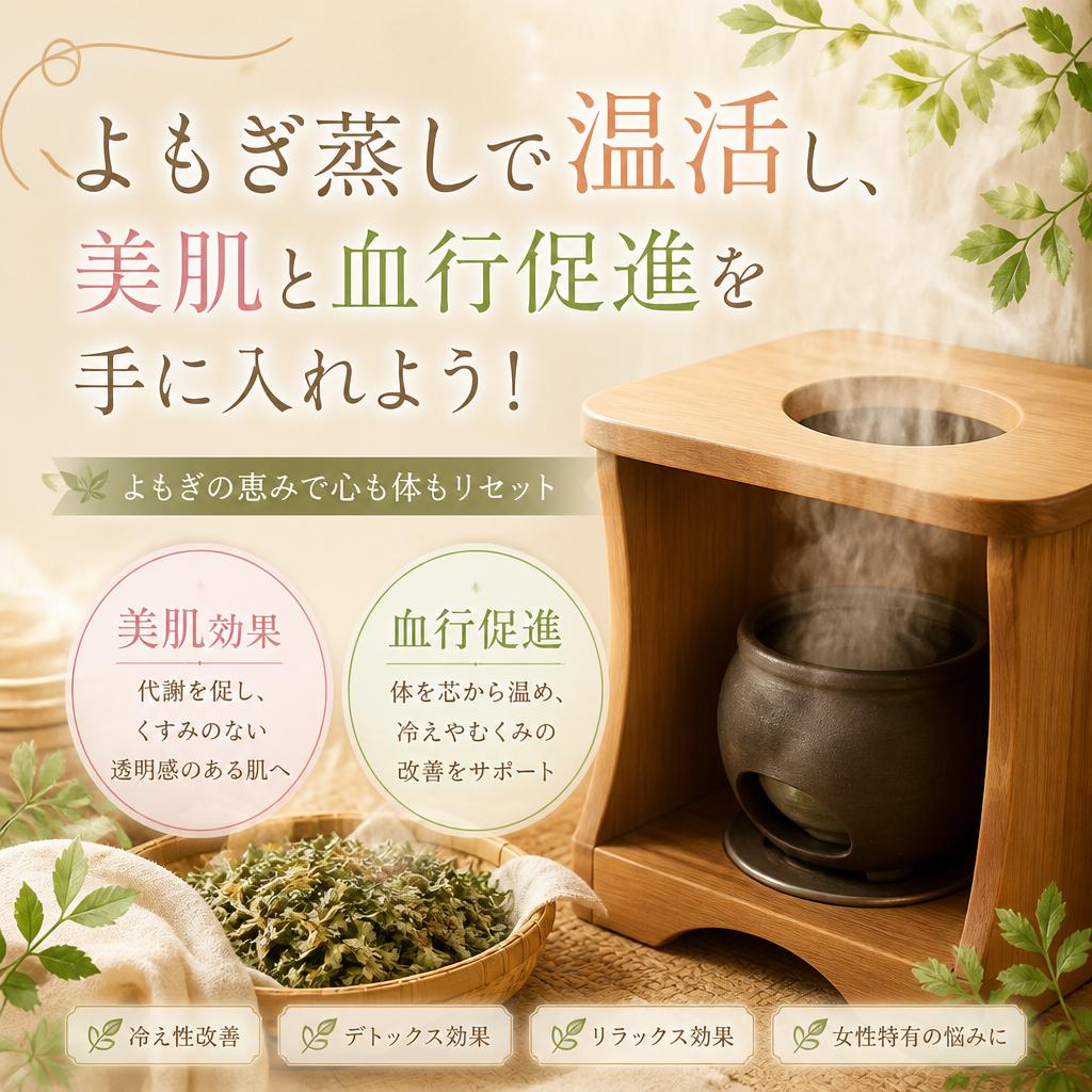 よもぎ蒸しで温活し、美肌と血行促進を手に入れよう！
